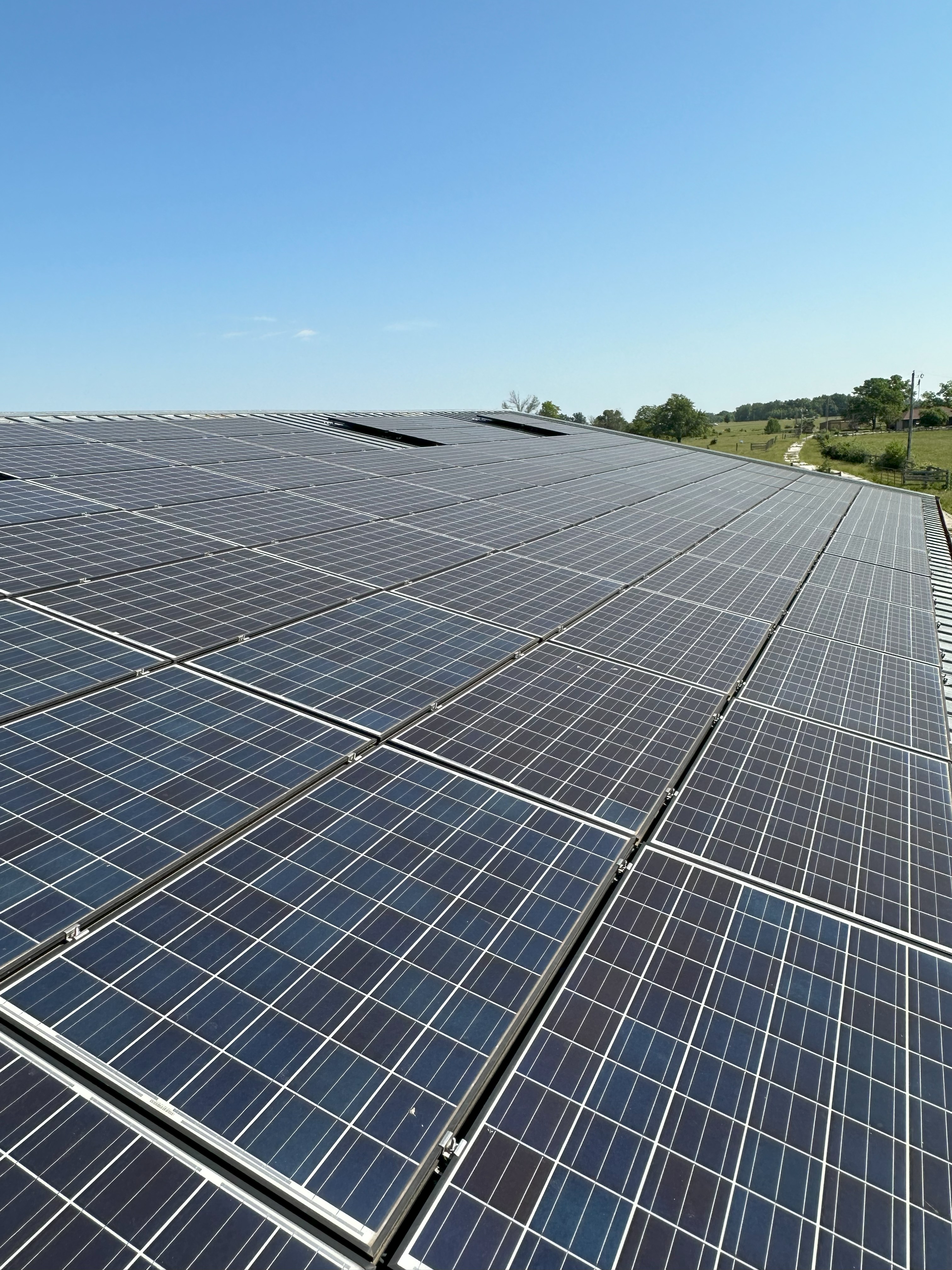 Crew completing a rooftop solar installation